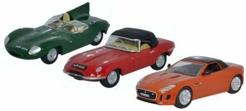 Nuovo Oxford Diecast Jaguar D, E E F Tipo In Custodia 1:76 - 76SET48 - Immagine 1 di 1
