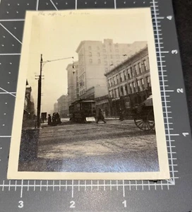 1900s Denver CO Colorado DOWNTOWN Trolley Car Antique Snapshot PHOTO - Picture 1 of 4