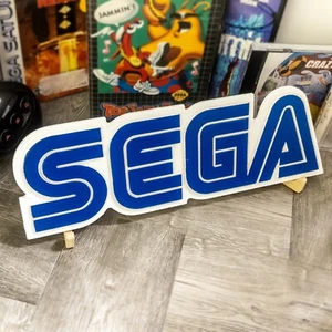 Large Engraved SEGA Logo Video Game Wall Art Collectable Sign - Picture 1 of 5