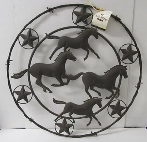 Decoración de pared de alambre de púas para caballos occidentales con estrellas - Imagen 1 de 2