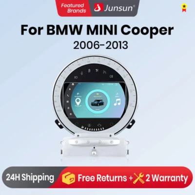 4G GPS Android13 Autoradio Navi für BMW Mini Cooper R52 R56 R60 CarPlay DAB+32GB - Bild 1 von 4