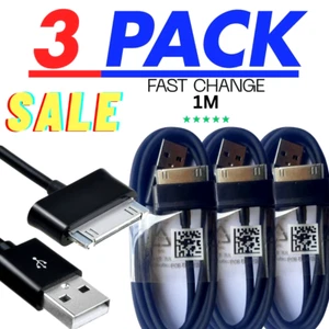 USB Charging Cable 3Pack 30-Pin for Samsung Galaxy Tab iPad Data iPod P1000 1M - Picture 1 of 9