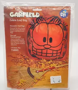 Bolso de hojas Garfield ~ 1991 ~ Bolso de patio decorativo ~ 710001 ~ CTI ~ NUEVO EN PAQUETE ~ RARO - Imagen 1 de 3