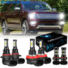 For Ford Expedition 2019-2020 6X LED Headlight High Low Beam + Fog Light Bulbs Ford Expedition