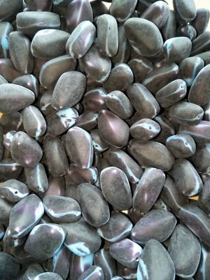 25x glass two tone Beads blue and darkest purple Czech 17mm (jb4370) - Image 1 of 2