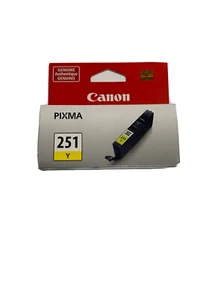 CANON PIXMA INK 251 YELLOW IP7220 IX6820 MG6420 MG7120 MX722 New GENUINE - Picture 1 of 2
