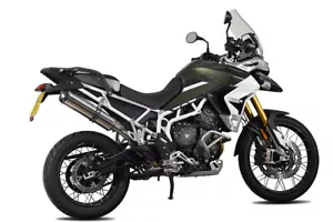 Triumph Tiger 900 Auspuff 2020-2023 SP Diabolus Edelstahl rund XL Carbon Auslass - Bild 1 von 8