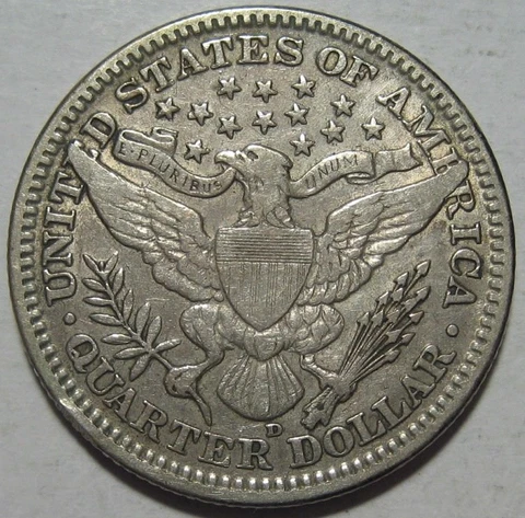 = 1911-D VF+ BARBER Quarter, BETTER Date, FREE Shipping Cover