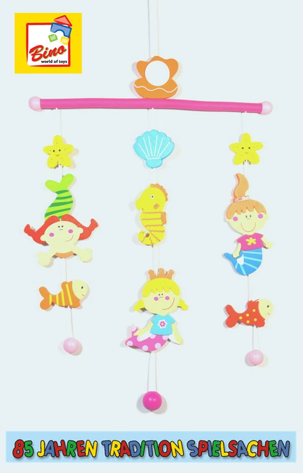 Bino Qualität aus Tradition 3D Holz Mobile Little Mermaid Traumhaft Meerjungfrau