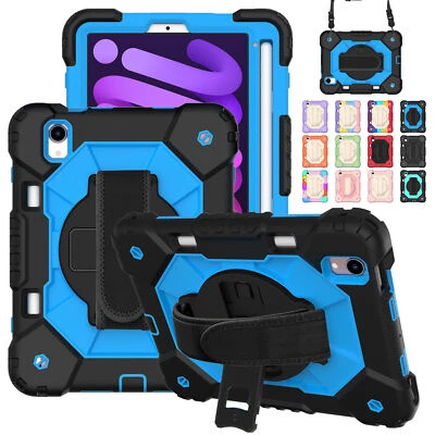 For iPad 10.2 9th 9.7 6th Air4 Pro 11 Mini 6 Hybrid Shockproof Rugged Stand Case - Image 1 of 4