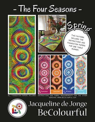The Four Seasons Table Runner Spring Quilt Pattern by Jacqueline De Jonge of Bec - Image 1 of 4