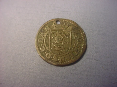Denmark 2 Skillings 1677 Holed #70443 Cover