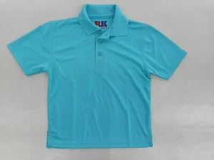 Boys R/K Turquoise S.S. Uniform/Casual Wicking Polo Shirt Sz XS - X Large - Picture 1 of 3