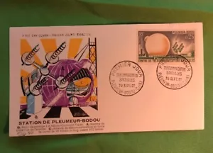 1962 FDC Pleumeur-Bodou Space Telecommunications Center First Day Cover - Picture 1 of 4