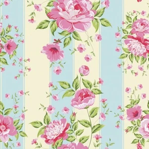 (2) TWO Decoupage Paper Napkins - BLUE PINK VINTAGE ROSES FLORAL FLOWERS - Picture 1 of 9