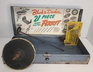 Black & Decker Vintage Pratico Elettrico FixKit 21 Pezzi Solo Cassetta degli Attrezzi - Foto 1 di 4