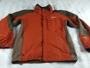 The North Face Goretex Men's Medium Nylon Orange Gray Winter Coat Jacket - Picture 1 of 21