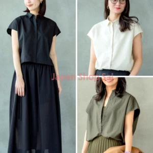 UNIQLO : C Cropped shirt Sleeveless Women's 3 Colors French Sleeve Drawstring - Picture 1 of 12