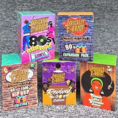 New Lyrically Correct Music Trivia Card Games Family Party Challenge Game Cards - image 1 of 4