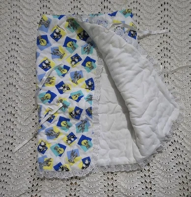 Saco de dormir acolchado Baby Looney Tunes 1993 vintage manta encaje insectos Taz Piolín  Foto 1 de 4
