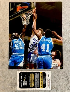 DUKE BLUE DEVILS- JAY BILAS AUTOGRAPH 8x10 ACTION PHOTO JSA CH47191 - Picture 1 of 1