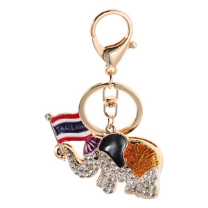 Llavero Elefante Cristal Llavero con Bandera Tailandesa - Llavero Monedero Estrás - Imagen 1 de 17
