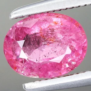 0.73ct t.w 6.6x5mm Oval Natural Pink Tourmaline Gemstone Mozambique, Africa - Picture 1 of 4
