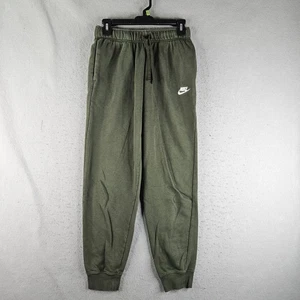 Pantalones deportivos Nike para hombre pequeños verdes de vellón con logotipo y cordón Swoosh - Imagen 1 de 15