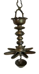 Antike Sabbat Hängelampe Judenstern Sternform Messing Hänge Öllampe 20" - Bild 1 von 12