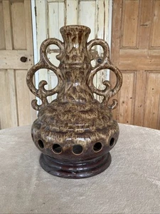 Vintage Retro Ceramic Table Lamp Base 1970s West German Fat Lava Pottery - Picture 1 of 9