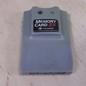 Performance Playstation 2X Memory Card - Gray - For Playstation 1 - Picture 1 of 2