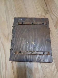 Álbum de recortes vintage - Fundas de madera MCM con jugadores de polo - de Estate nunca usado - Imagen 1 de 4