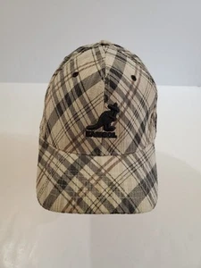 KANGOL Mackinaw Check FlexFit Size L/XL Beige Stretch Hat Cap - Picture 1 of 10