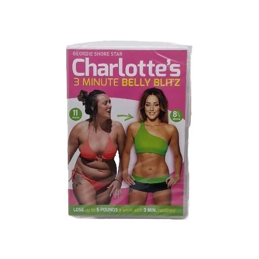 Charlotte Crosby's 3 Minute Belly Blitz (DVD, 2014) Región 2,4,5 PAL Cert E - Imagen 1 de 4