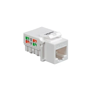 Keystone Jack Cat5e White Network Ethernet 110 Punchdown 8P8C - Picture 1 of 3