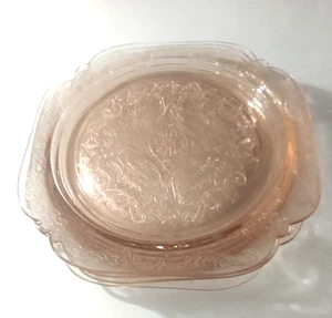 4er Set Speiseteller rosa Indiana Glas Erinnerung - Bild 1 von 1