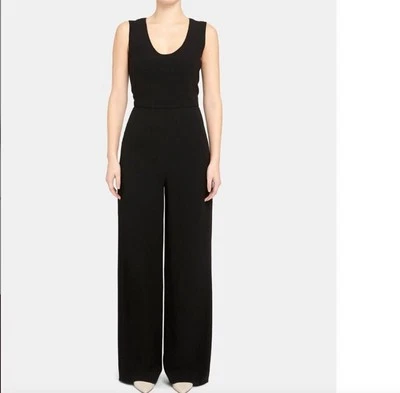 Mono Theory Seamed en crepé Admiral para mujer 4 negro liso sin mangas Foto 1 de 4