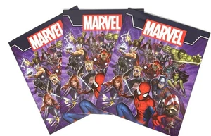 Marvel Universe 3-PACK -2 Pocket Portfolio Folder, 3-Hole Punch for Binder NEW - Picture 1 of 3