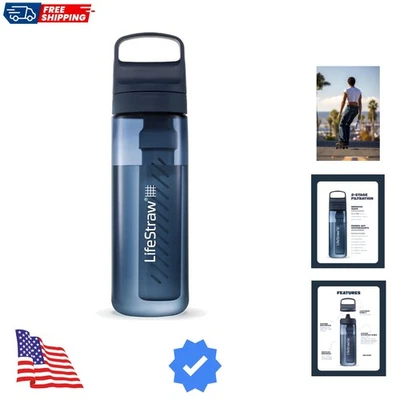Botella de filtro BPA-Free Go Series 22 oz - Elimina bacterias y parásitos, seguro para viajar Foto 1 de 4