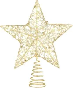 STOBOK 1 piec Christmas Tree Star Topper Christmas Decoration Glittered Tree-Top - Picture 1 of 4