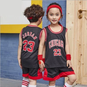 Basketball Kids Tracksuit Kit Training Suit Boy Girl Sport Vest Shorts Sport Set - Picture 1 of 27