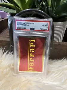 2003 PANINI FERRARI #2 FERRARI LOGO NM-MT PSA 8 - Picture 1 of 4