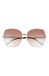 Tom Ford Farah TF951 28F Gold Cat Eye Metal Sunglasses Frame 60-17-140 sd* - Picture 1 of 2