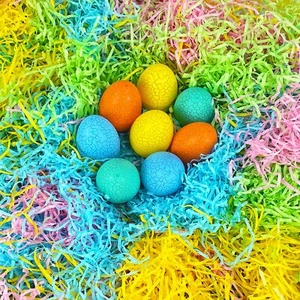 1LB Easter Colorful Grass Raffia Grass Large Pack Recyclable Shred Paper for ... - Picture 1 of 8
