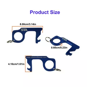 3 Pack Key Door Opener Handheld Keychains No Touch Hand Tool Touchscreen Stylus - Picture 1 of 12