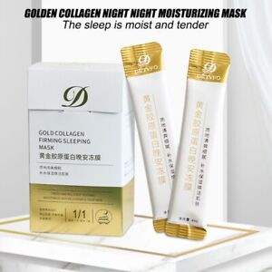 20Pcs Gold Collagen Firming Sleeping Mask Face Hydrating Anti-Aging Wash-Free AU