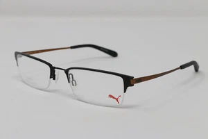 NEW PUMA Eyeglasses Frame Brown PU15364 BR 47-16-135 AUTHENTIC - Picture 1 of 2