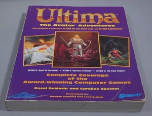 ULTIMA The Avatar Adventures Clue Book Hint Strategy Guide I-7 + Underworld - Imagen 1 de 4