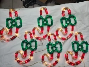Vintage Mr Christmas Light Sculpture Mini Mini Christmas Candy Canes 1994 Works! - Picture 1 of 16