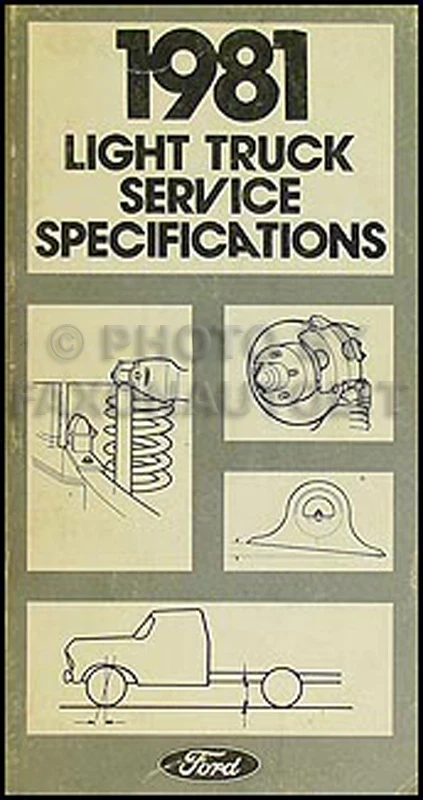 Ford Van 1981 especificaciones de servicio manual Econoline E100 E150 E250 E350 Club Wagon Foto 1 de 1